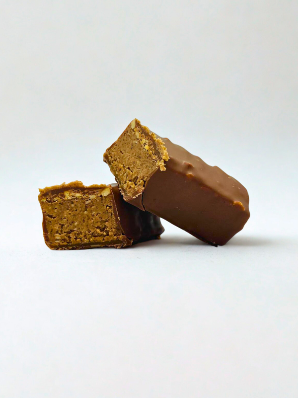 Barre Chocolat lait, caramel et praliné noisette