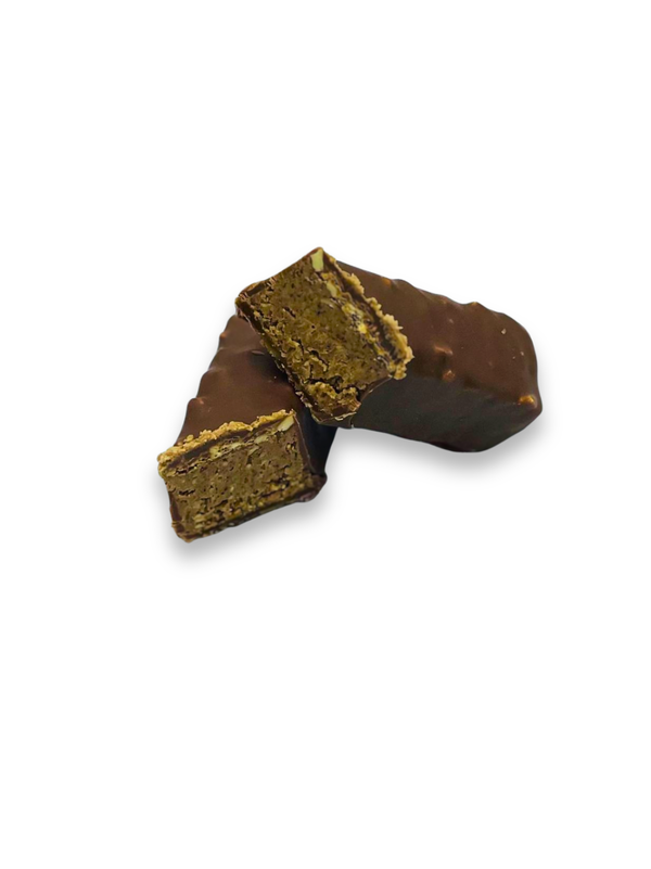 Barre Chocolat lait, caramel et praliné noisette