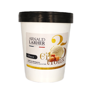 Glace vanille & coulis caramel Maison Arnaud Larher